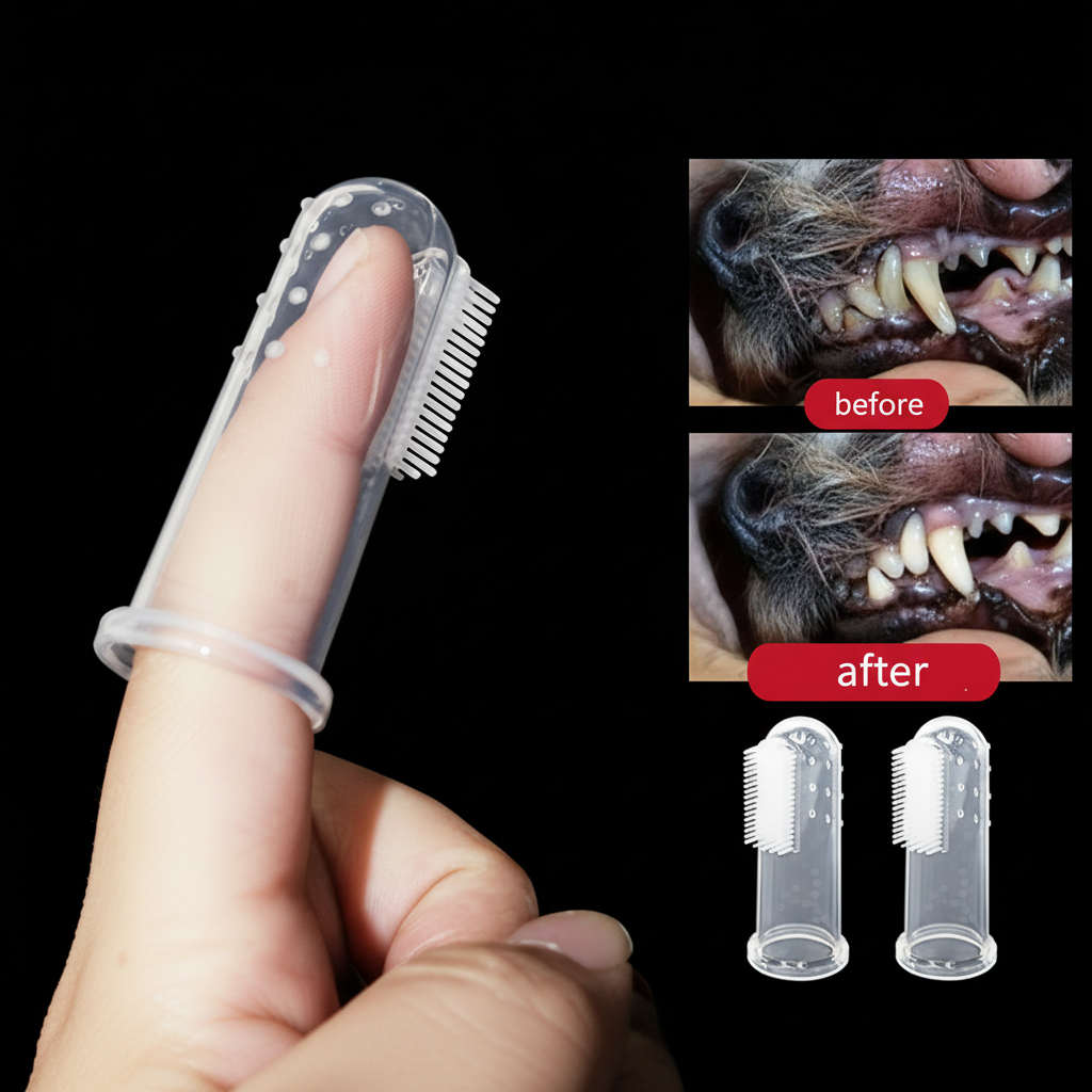 Soft Finger Toothbrush for Healthy Pet Teeth